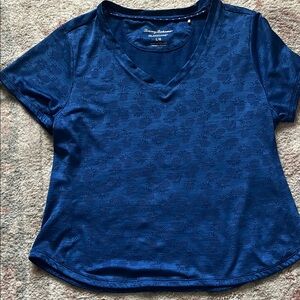 Tommy Bahama Women's Floral Blue Short Sleeve Tee